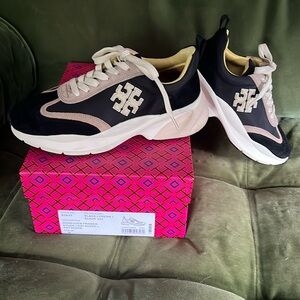 Tory Burch GOOD LUCK TRAINER / black & cream